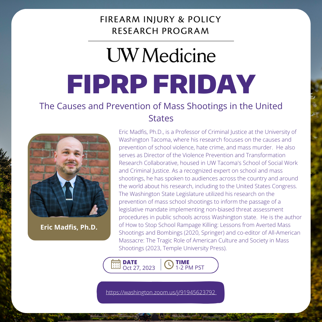 Flyer for October FIPRP Friday